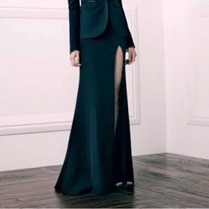 Rachel Zoe Sleek Black Maxi Skirt w/ Mid-Thigh Slit, Size 2